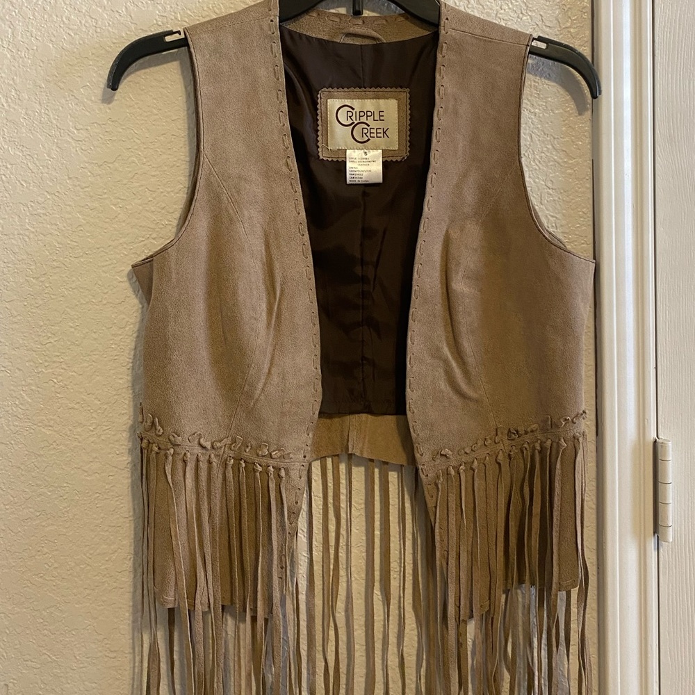 Cripple Creek | genuine leather | size S | fringe vest